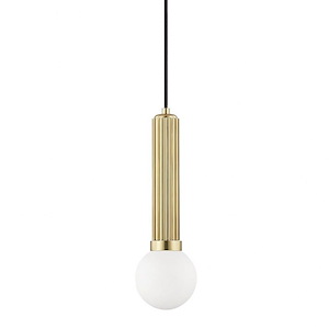 Reade - 16.5 Inch 8W 1 LED Pendant in Contemporary Style - 5 Inches Wide by 16.5 Inches High - 92239