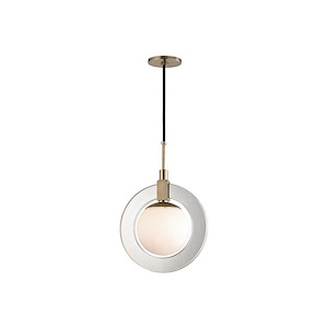 Caswell Small Pendant 1 Light - 12 Inches Wide by 17.75 Inches High
