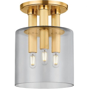Crystler - 3 Light Flush Mount-11.5 Inches Tall and 8.5 Inches Wide - 1335666