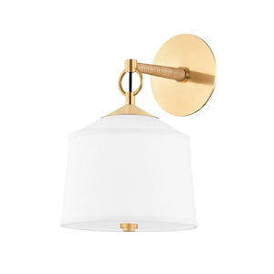 White Plains - 1 Light Wall Sconce-13.5 Inches Tall and 8.5 Inches Wide