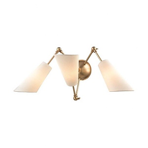 Buckingham 3-Light Wall Sconce - 27 Inches Wide by 11.5 Inches High