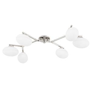 Wagner - 41 Inch 36W 6 LED Semi-Flush Mount in Modern/Transitional Style - 41 Inches Wide by 7.75 Inches High
