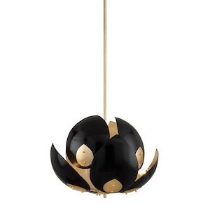 Lotus - Eight Light Chandelier in Modern Style - 24 Inches Wide by 25.25 Inches High