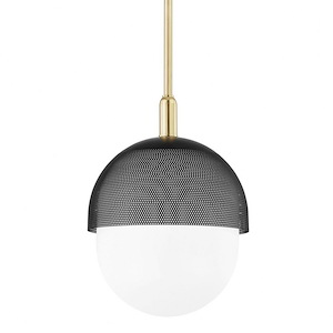 Nyack - 1 Light Medium Pendant in Contemporary/Modern Style - 14 Inches Wide by 19.33 Inches High