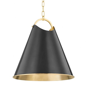 Burnbay - 1 Light Pendant-19 Inches Tall and 18.25 Inches Wide