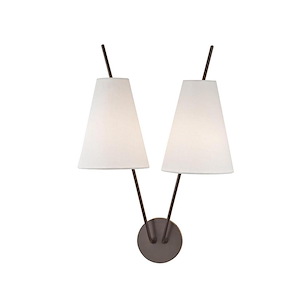 Milan - Two Light Wall Sconce - 14 Inches Wide by 22 Inches High