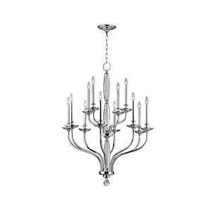 Lauderhill - Twelve Light 2-Tier Chandelier - 34 Inches Wide by 43 Inches High