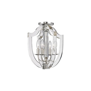Arietta - Four Light Semi-Flush Mount - 12.5 Inches Wide by 15 Inches High
