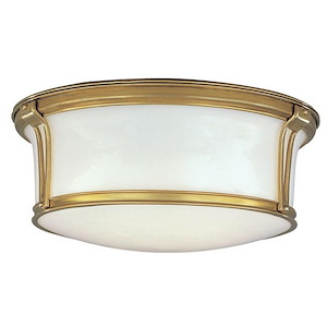 Newport - Three Light Flush Mount - 15 Inches Wide by 6.5 Inches High