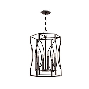 Roswell - Six Light Pendant - 17.25 Inches Wide by 25.5 Inches High