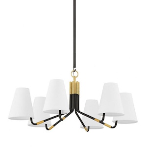 Stanwyck - 6 Light Chandelier-14.25 Inches Tall and 31.5 Inches Wide