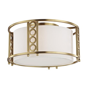 Infinity 3-Light Flush Mount - 16 Inches Wide by 7.75 Inches High