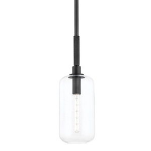 Lenox Hill - One Light Pendant in Modern Style - 8 Inches Wide by 25 Inches High