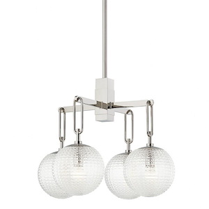 Jewett - Four Light Chandelier in Transitional Style - 24 Inches Wide by 23 Inches High