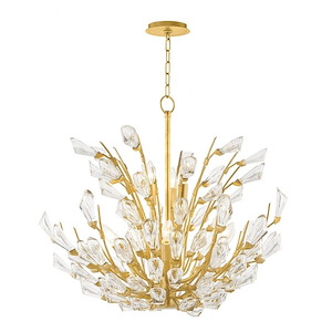 Tulip - 27.75 Inch 9 Light Chandelier in Transitional Style - 27.75 Inches Wide by 25.25 Inches High