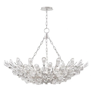 Tulip - 39.75 Inch 9 Light Chandelier in Transitional Style - 39.5 Inches Wide by 20.25 Inches High