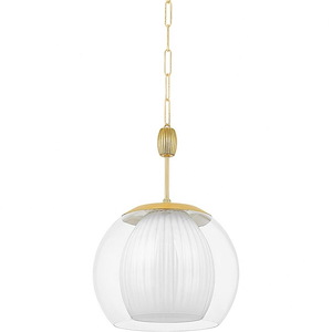 Clementon - 1 Light Pendant-24 Inches Tall and 17 Inches Wide