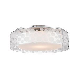 Carter - 18W 1 LED Semi-Flush Mount - 15 Inches Wide by 4.25 Inches High