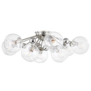 Abbott - 9 Light Semi-Flush Mount in Modern/Transitional Style - 41.75 Inches Wide by 14 Inches High - 1032539