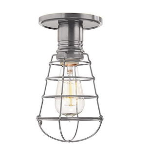 Heirloom - One Light Semi-Flush Mount with Wire Guard - 10 Inches Wide by 9.25 Inches High