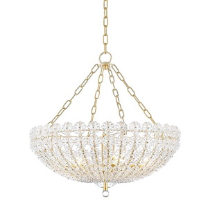Floral Park - Eight Light Chandelier in Transitional Style - 24.5 Inches Wide by 25 Inches High