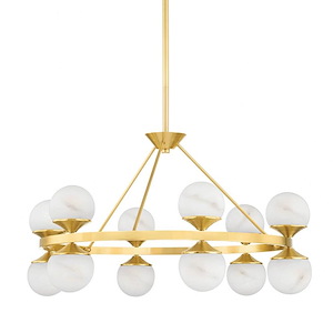 Grafton - 48W 12 LED Chandelier-18.75 Inches Tall and 34 Inches Wide - 1271191