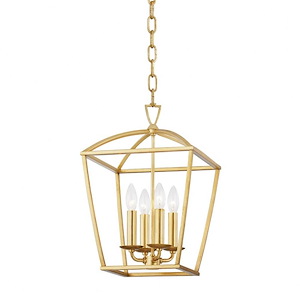 Bryant - 4 Light Small Pendant in Transitional Style - 12 Inches Wide by 17.75 Inches High