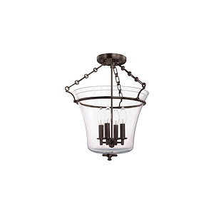 Eaton - Four Light Semi-Flush Mount - 15.75 Inches Wide by 18.5 Inches High