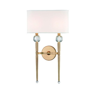 Rockland - 2 Light Wall Sconce in Transitional Style - 13 Inches Wide by 22.25 Inches High - 268970