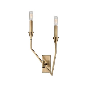 Archie - Two Light Left Wall Sconce - 8.5 Inches Wide by 18 Inches High