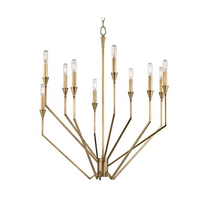 Archie - Ten Light Chandelier - 30 Inches Wide by 35 Inches High