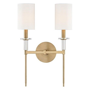 Amherst - 2 Light Wall Sconce in Transitional Style - 13 Inches Wide by 18.75 Inches High