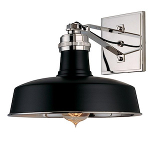 Hudson Falls - One Light Wall Sconce - 10 Inches Wide by 8.5 Inches High