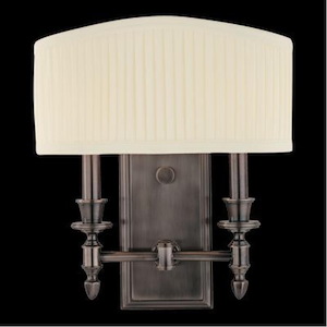 Bridgehampton - Two Light Wall Sconce - 12 Inches Wide by 14 Inches High