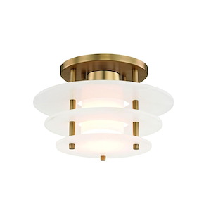 Gatsby LED 12 InchW Flush Mount - 11.75 Inches Wide by 7.5 Inches High