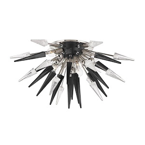 Sparta - Six Light Semi Flush in Modern Style - 28 Inches Wide by 14.25 Inches High
