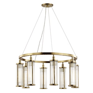 Marley 8-Light Pendant - 30 Inches Wide by 15 Inches High