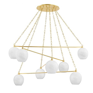 Asbury Park - 8 Light Chandelier-26.25 Inches Tall and 54.5 Inches Wide