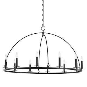 Howell - 12 Light Chandelier in Contemporary/Modern Style - 47 Inches Wide by 26.5 Inches High