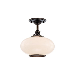 Canton - One Light Semi Flush Mount - 12 Inches Wide by 12 Inches High