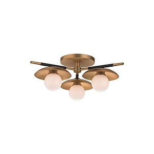 Julien 3-Light LED Semi Flush - 13 Inches Wide by 4.75 Inches High
