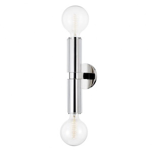 Gilbert - 2 Light Wall Sconce in Modern/Transitional Style - 5 Inches Wide by 24.75 Inches High