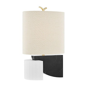 Construct Contemporary 1 Light Table Lamp in Contemporary Style - 12 Inches Wide by 21 Inches High