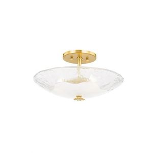 Lago - 3 Light Small Flush Mount-7.75 Inches Tall and 16.25 Inches Wide