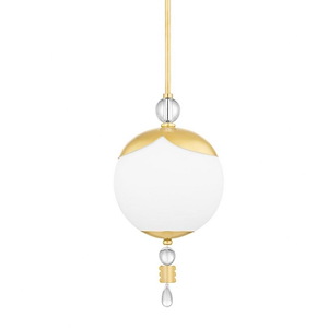 Perla - 1 Light Small Pendant-25.25 Inches Tall and 10 Inches Wide - 1276212