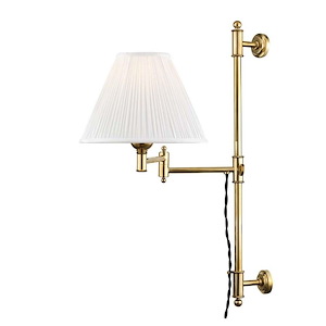 Classic No.1 - 1 Light Classic Swing Arm Wall Sconce - 10 Inches Wide by 29 Inches High - 1026159