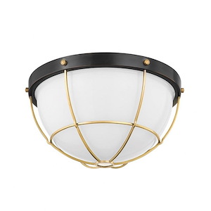 Holkham - 2 Light Flush Mount-6.75 Inches Tall and 12.5 Inches Wide