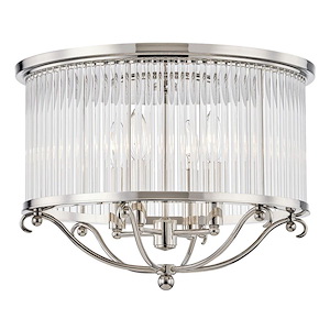 Glass No.1 - 4 Light Semi Flush Mount - 19 Inches Wide by 12.75 Inches High