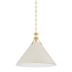 Painted No. 2 - 1 Light Pendant-17.5 Inch Tall and 21 Inch Wide - 1371437