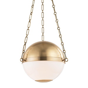 Sphere No.2 - 2 Light Pendant - 16.5 Inches Wide by 12.75 Inches High